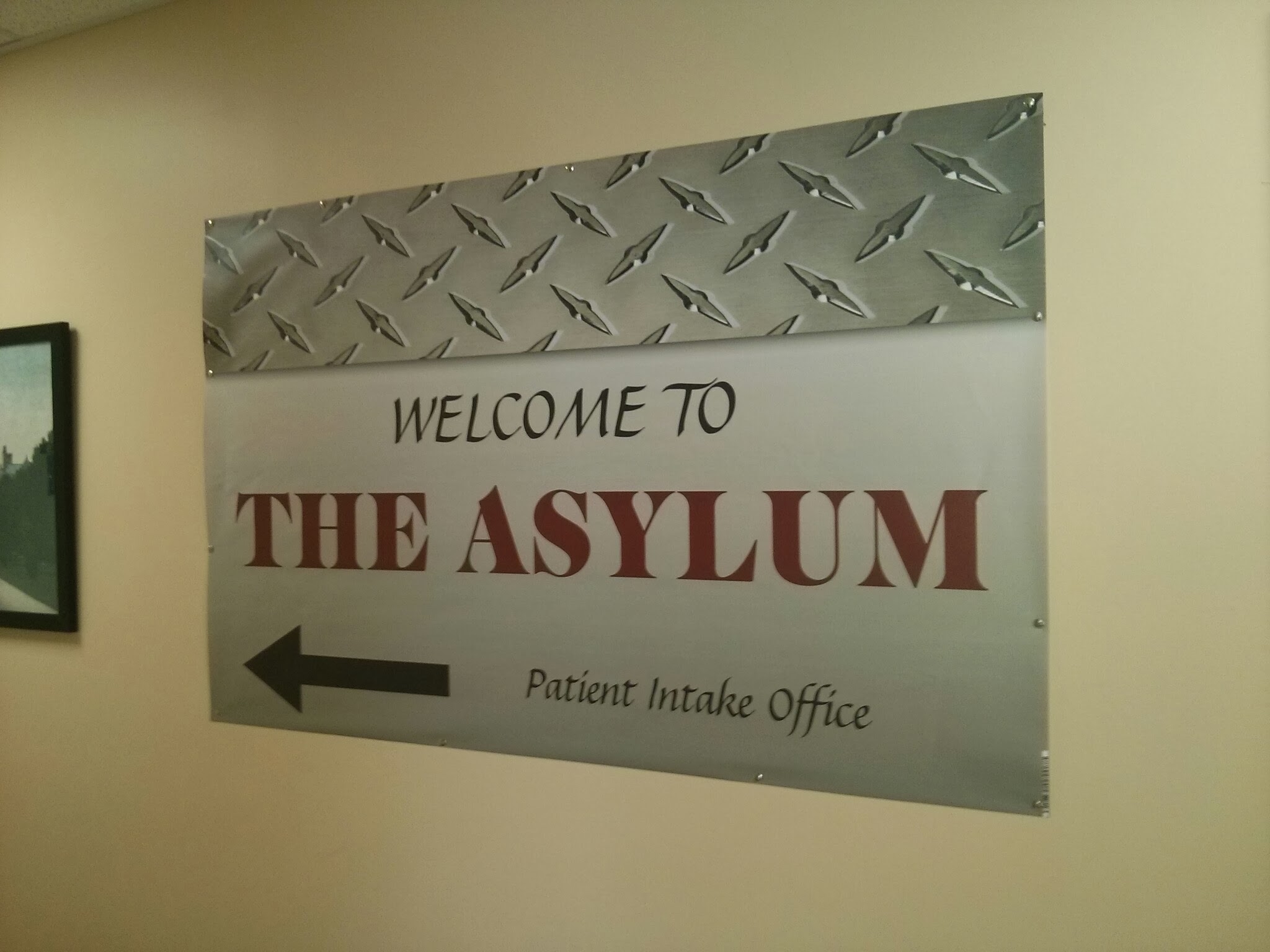 Image result for  welcome to the asylum  banner